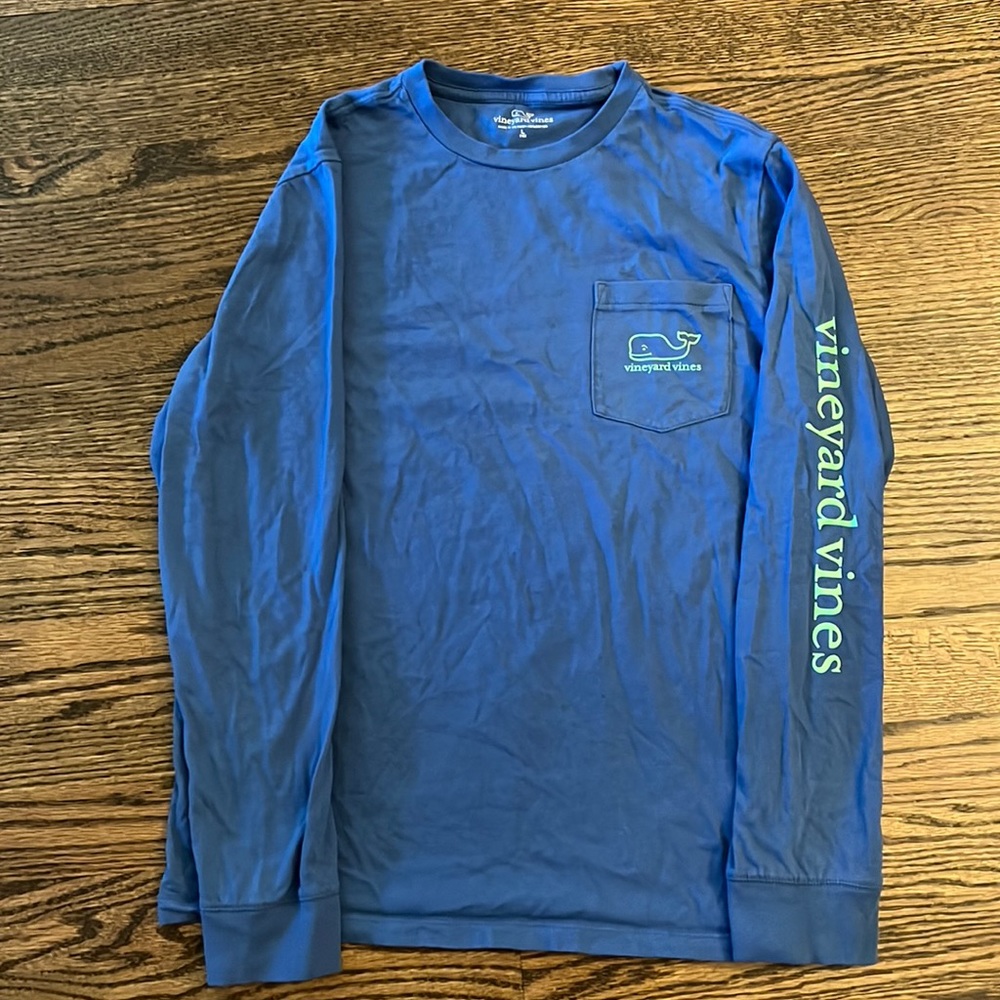 Vineyard vines Boys' Long-Sleeve Glow-in-The-Dark Vintage Whale Pocket T-Shirt